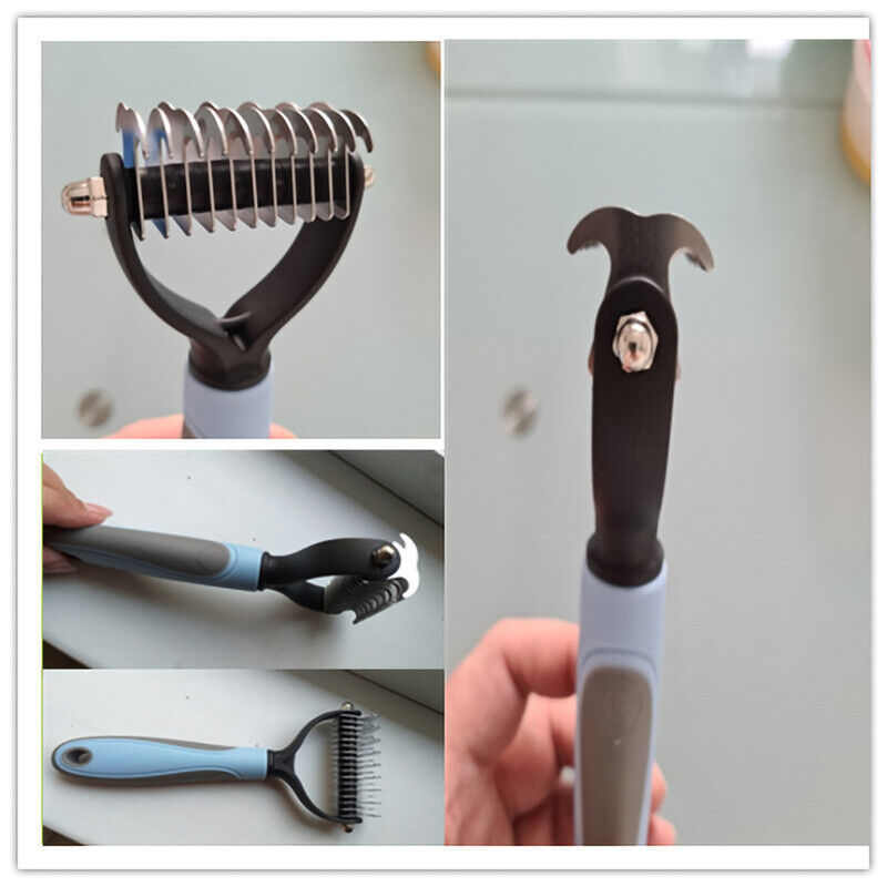 Grooming Brush For Dematting Undercoat Rake Hair Removal Comb