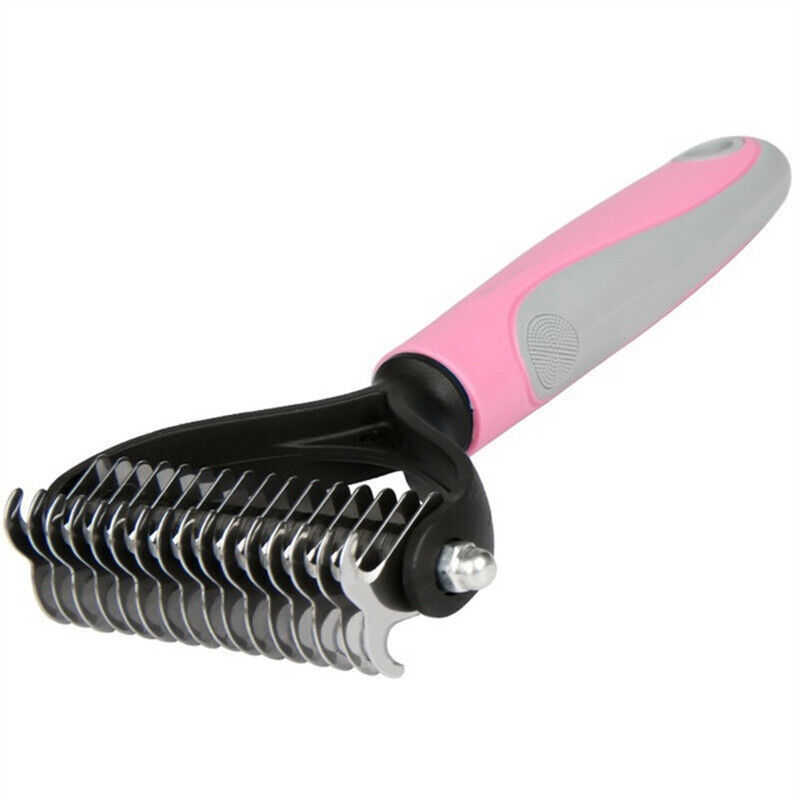 Grooming Brush For Dematting Undercoat Rake Hair Removal Comb